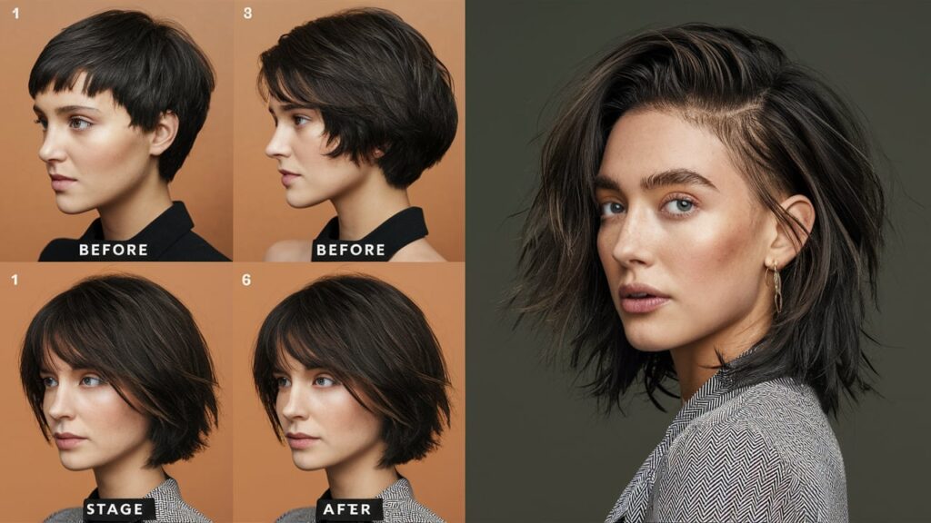 How to Grow Out Wolf Cut from Short Hair