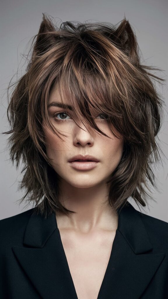 Layered Shaggy Wolf Cut