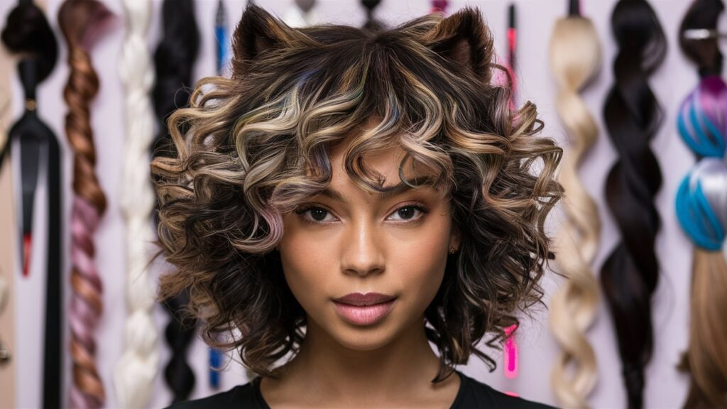 Wolf Cut for Curly Hair on Black Girls