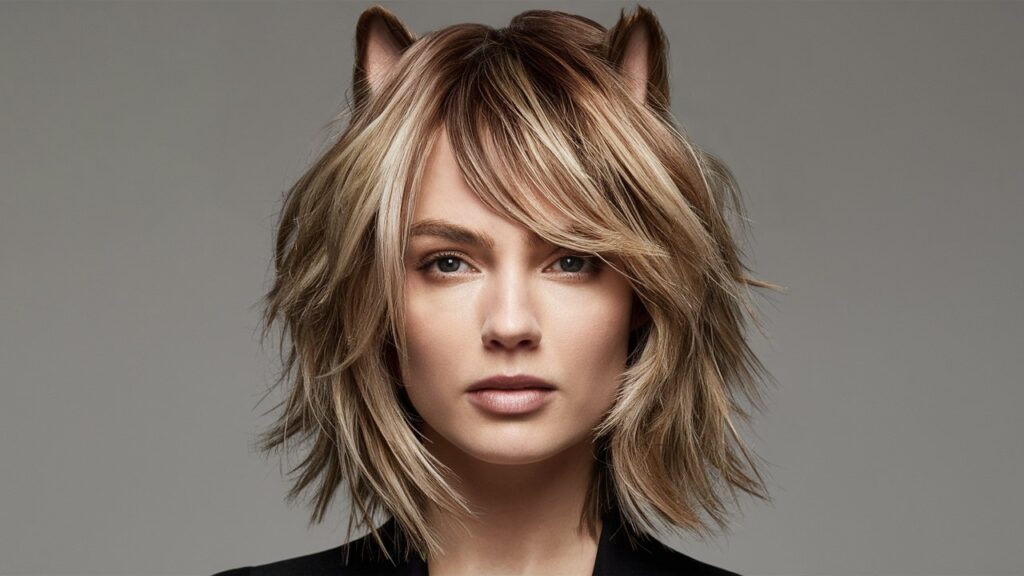 Trendy Shoulder-Length Wolf Cut