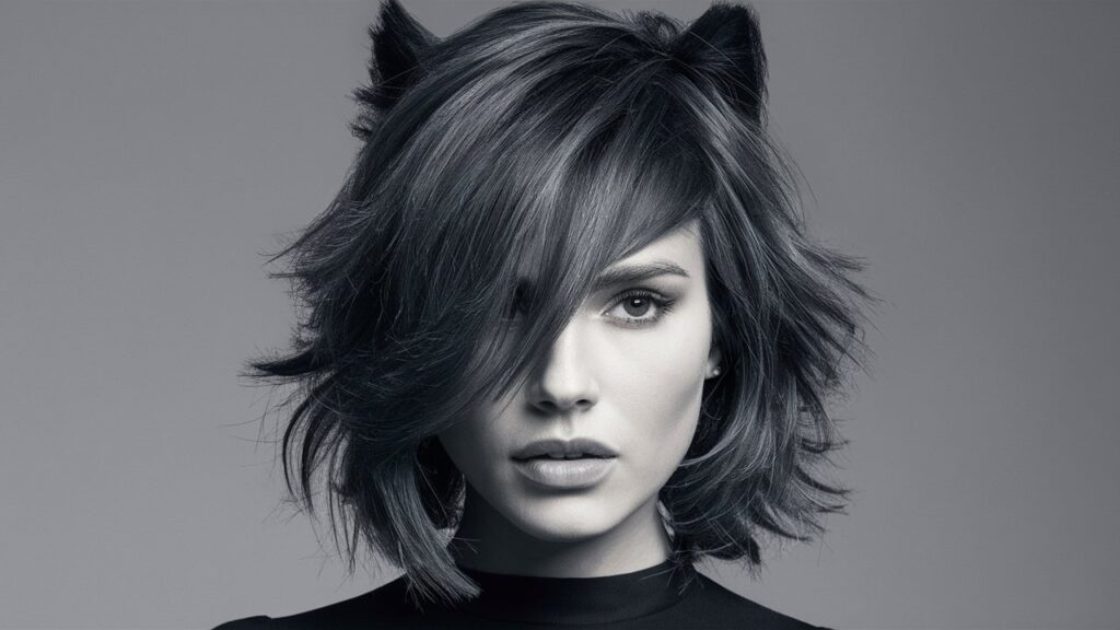 Wolf Cut with Asymmetrical Fringe