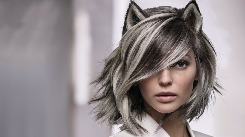 Wolf Cut with Side-Swept Bangs