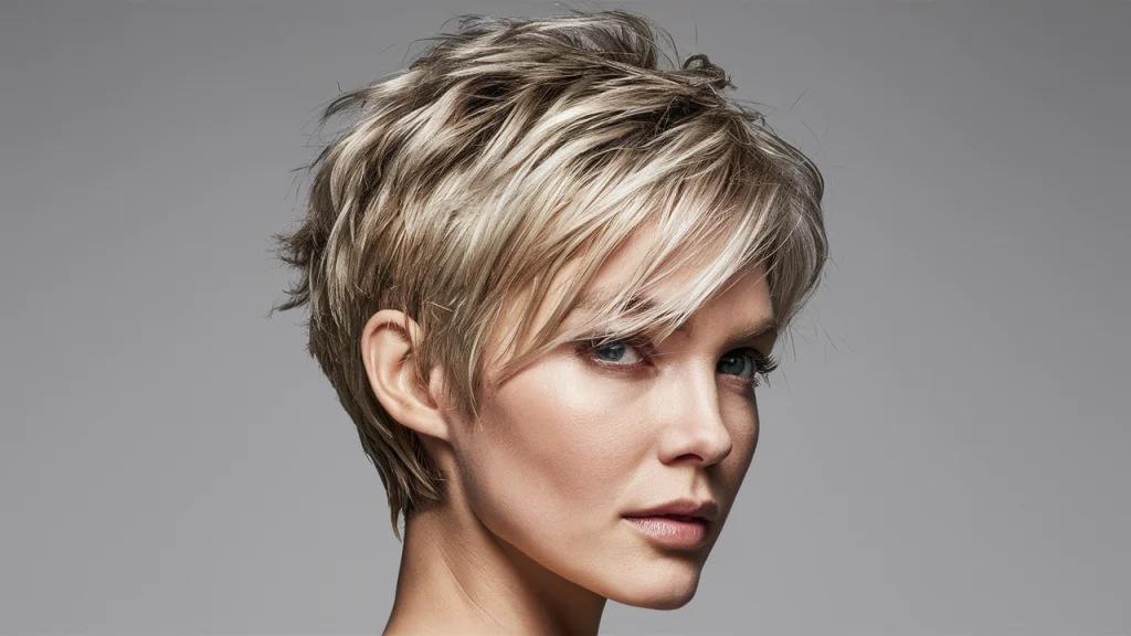 layered pixie cut for thin hair