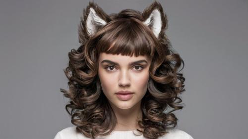 Curly Wolf Cut for Girls